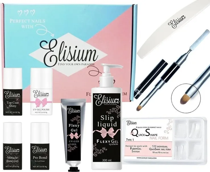 Set për manikyr me xhel Elisium FlexyGel Maxi Quick Shape Type 1, 9 copë - 1