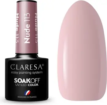 Llak për thonj Claresa Soak Off UV/LED Nude Hybrid 113 për femra, 5g