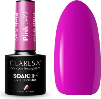 Llak për thonj për femra Claresa Pink Hybrid 549, 5g