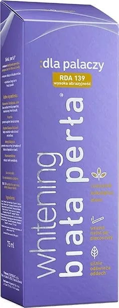 Pasta për dhëmbë zbardhuese për duhanpirës Biała Perła 75ml - 1