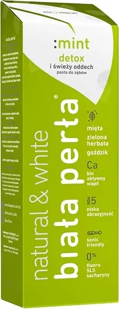 Pasta dhëmbësh pa fluoride Biała Perła Mint 75ml - 1