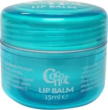 Balsam për buzë Body Resort Blue Balsam për femra me shije kokosi, 15ml