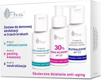 Set për eksfolim të lëkurës Ava Laboratorium Professional Home Therapy për femra, 3 copë