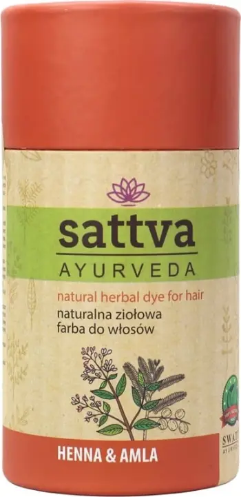 Ngjyrë për flokë për femra Sattva Henna & Amla, 150g
