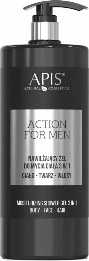Xhel dushi 3-në-1 për meshkuj APIS Action For Men 1000ml - 1