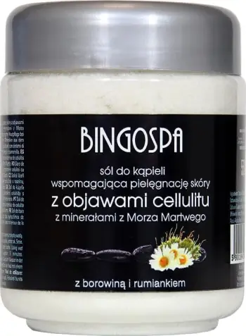 Kripë për banjë për femra BingoSpa Anti-cellulite me Minerale të Detit të Vdekur dhe Torfë, 550g
