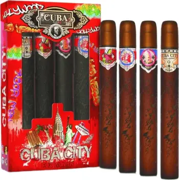 Eau de Parfum set për femra Cuba Original City (Hollywood, Las Vegas, York, Miami), 4x35ml