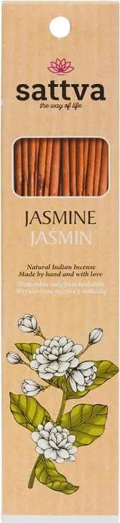 Temjan natyral Sattva Jasmine, shkopinj indianë, 15 copë - 1
