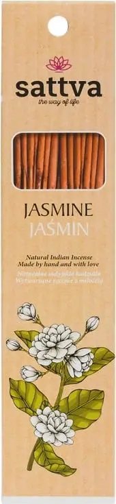 Temjan natyral Sattva Jasmine, shkopinj indianë, 15 copë