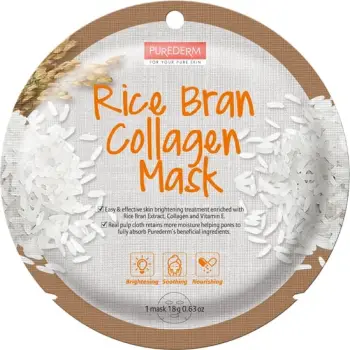 Maskë fytyre Purederm Rice Bran Collagen Mask për femra 18g