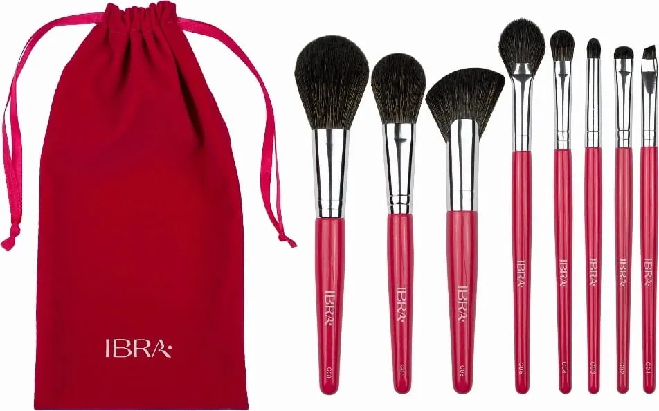 Set furçash për grim Ibra Candy 8 copë rozë - 1