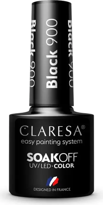 Llak për thonj Claresa Soak Off UV/LED Color Hybrid 900 Black 5g