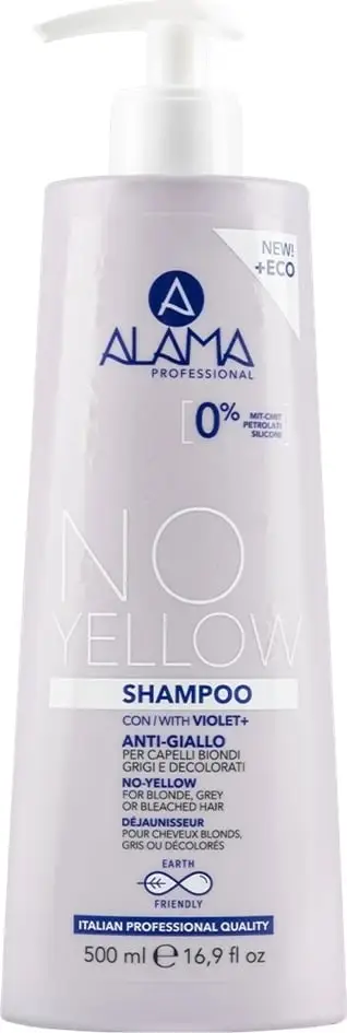 Shampon për femra Alama No Yellow kundër zverdhjes për flokë bionde dhe gri, 500ml