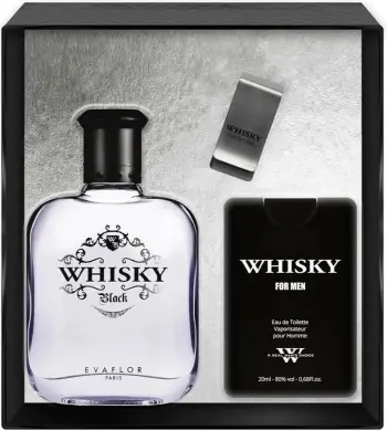 Set Eau de Toilette për meshkuj Evaflor Whisky Black, 100ml + 20ml