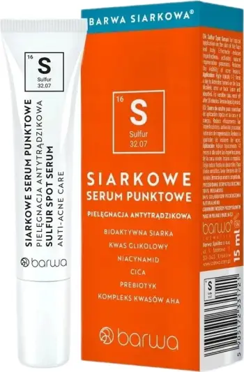 Serum për njolla Barwa Sulfur Spot Serum for Acne për femra, 15ml