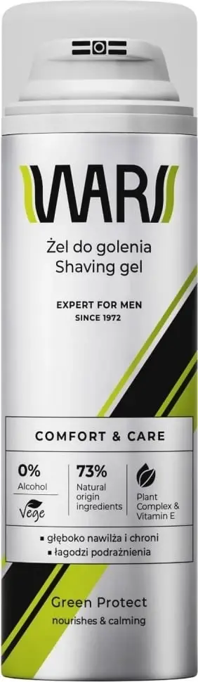 Xhel për rrojë për meshkuj WARS Expert For Men Green Protect 200ml