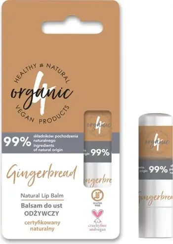 Balsam për buzë për femra 4organic Gingerbread Nourishing, 5g
