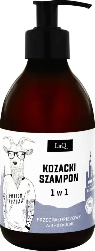 Shampon për meshkuj LaQ Cossack Anti-Dandruff 1 in 1 me ekstrakt të pemës së çajit dhe 12 bimë, 300ml
