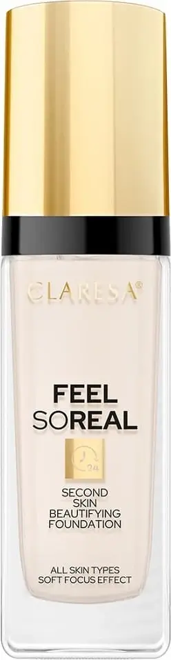 Fondatinë për femra Claresa Feel So Real Beautifying Face Foundation 02 Light, 30ml
