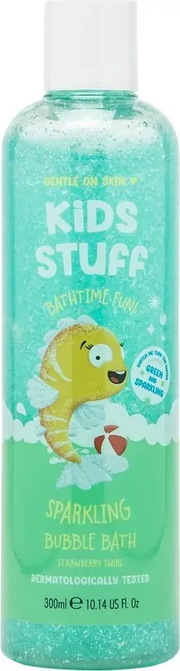 Lëng për banjë me flluska Kids Stuff Sparkling Bubble Bath për fëmijë jeshile 300ml