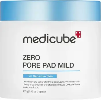 Pads eksfoliuese për fytyrë Medicube Zero Pore Pad Mild për femra, 70 copë