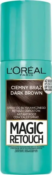 Sprej për rrënjë L'Oreal Paris Magic Retouch unisex kafe e errët 75ml