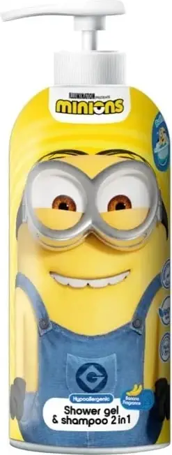Xhel dushi dhe shampon 2-në-1 për fëmijë Minionki Banana, 1000ml