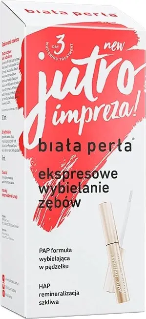 Set për zbardhje dhëmbësh Biała Perła Tomorrow's Party! Home Teeth Whitening Kit 30ml + 8ml
