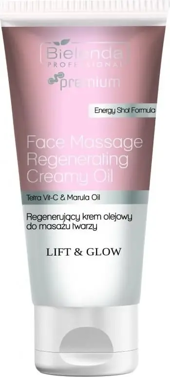 Krem për masazh fytyre për femra Bielenda Professional Lift & Glow Regenerating Oil Face Massage Cream, 175ml