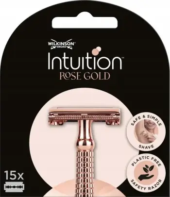 Set tehe zëvendësuese për brisk rroje Wilkinson Sword Double Edge Rose Gold, 15 copë