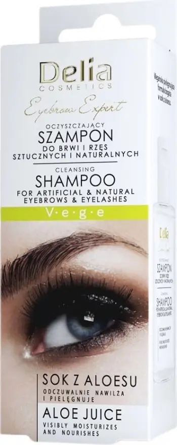 Shampon për vetulla dhe qerpikë Delia Eyebrow Expert Cleansing për femra, 50ml