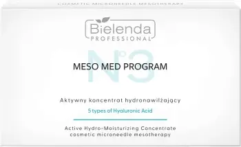 Koncentrat hidratues për femra Bielenda Professional Meso Med Program Active Hydrating Concentrate me 5 forma të acidit hialuronik, 10x3ml