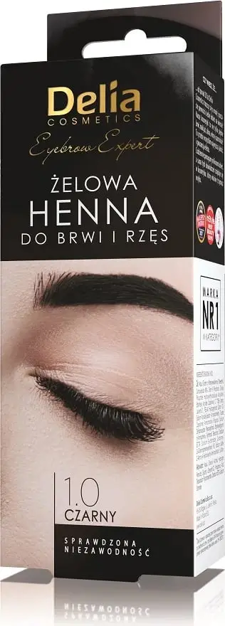 Ngjyrë për vetulla Delia Henna 1.0, e zezë
