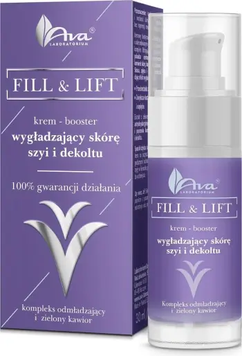 Krem për qafë dhe dekolte për femra Ava Laboratorium Fill & Lift Skin Smoothing Cream-Boost, 30ml