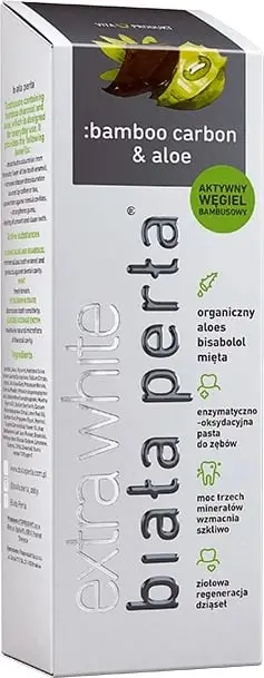 Pasta për dhëmbë Biała Perła Bamboo Carbon & Aloe Black Whitening 75ml