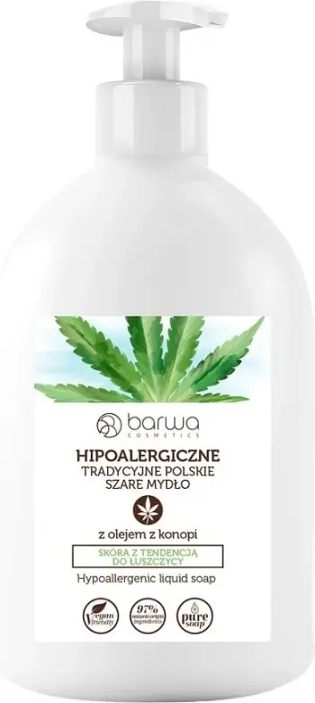 Sapun lëngshëm Barwa Hypoallergenic, me vaj kërpi, 500ml