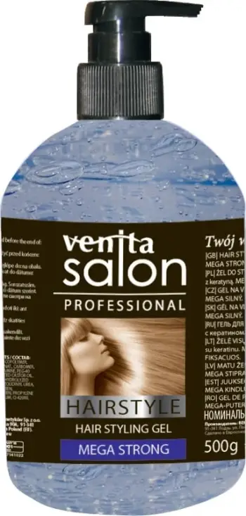 Xhel flokësh Venita Styling, me pantenol, 500 ml, transparent