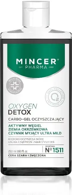 Xhel pastrues fytyre Mincer Pharma Oxygen Detox Cleansing Carbo-gel No.1511, me karbon aktiv, 250ml