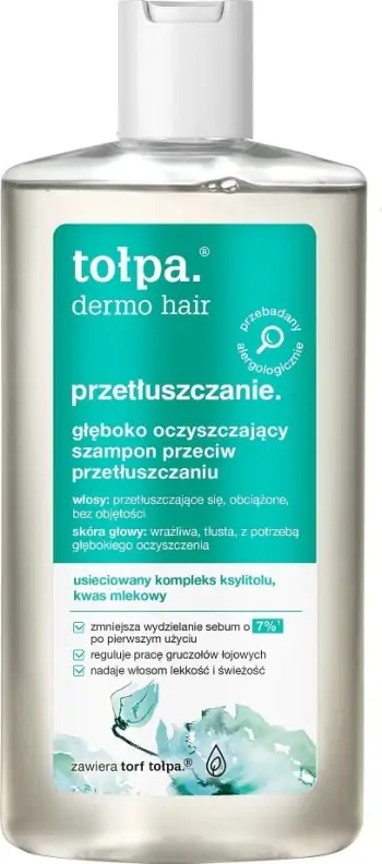 Shampo flokësh Tołpa Dermo Hair Deep Cleanse Clarifying, për flokë të yndyrshëm, 250 ml