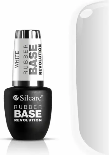 Bazë hibride për thonj Silcare Rubber Base Revolution White 9ml për femra