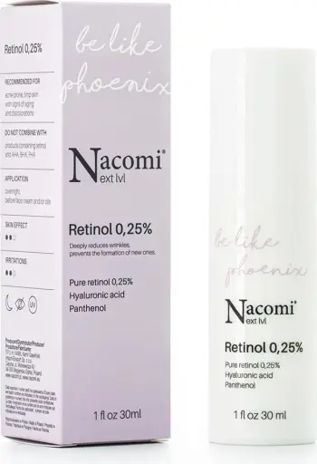 Serum nate për fytyrë Nacomi Next Level Retinol 0.25% për femra, 30ml