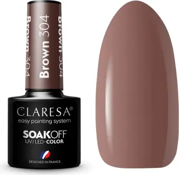 Llak për thonjë hibrid Claresa Soak Off UV / LED 304, i kaftë, 5 g