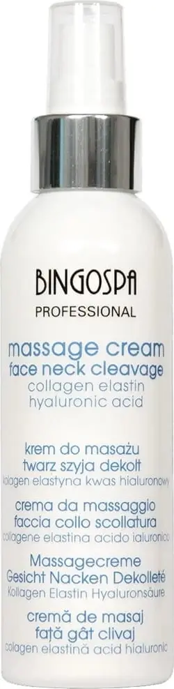 Krem masazhi fytyre dhe qafe BingoSpa me kolagjen dhe elastinë 150g