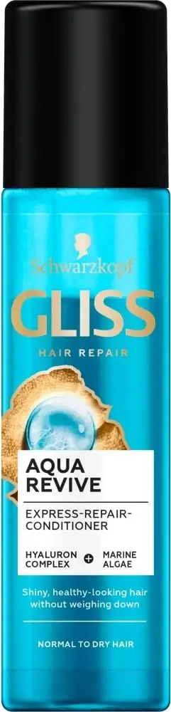Balsam sprej pa shpëlarje Gliss Kur GLISS Aqua Revive, për flokë normalë dhe të thatë, 200ml