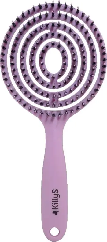 Furçë flokësh Killys Ovalo Flexi, fleksibël, Powder Pink