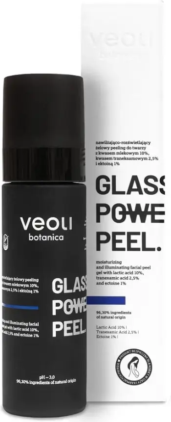 Peeling xhelor për fytyrë Veoli Botanica Glass Skin Power Peel për femra, 30ml