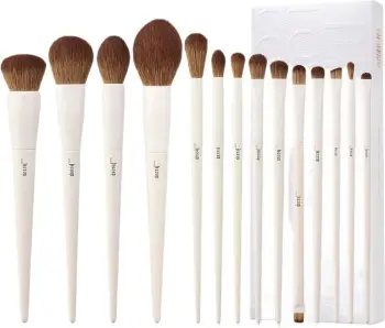 Set furçash për grim JESSUP T329 për femra gri e çelët 14 copë