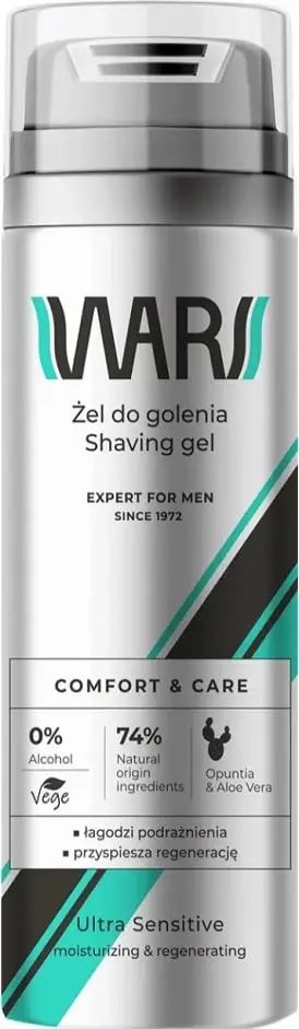 Xhel për rruajtje për meshkuj WARS Expert For Men Ultra Sensitive, 200ml