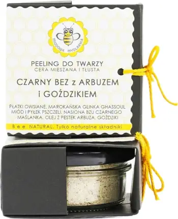 Peeling për fytyrë Miodowa Mydlarnia Black Face Peeling me shalqi dhe karafil 25g