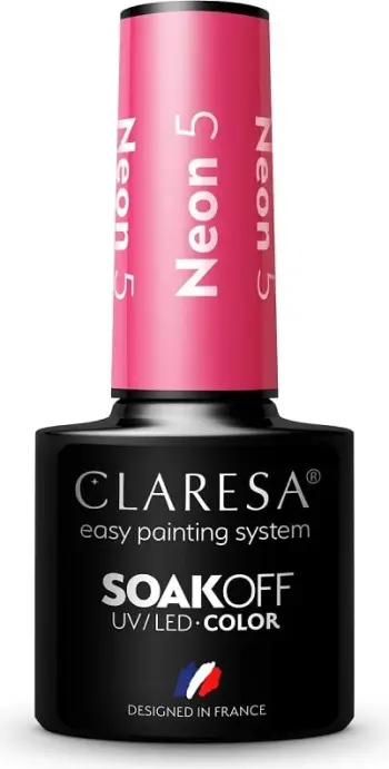 Llak për thonj Claresa Soak Off UV/LED Neon Hybrid 5, 5g